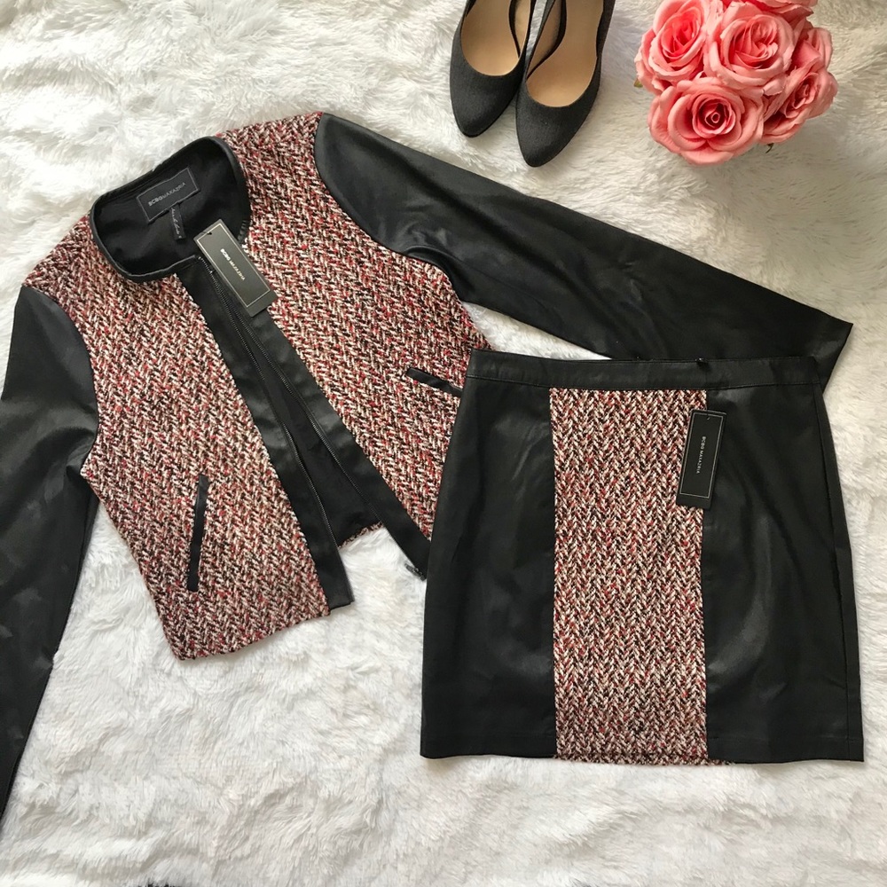 70% OFF- NEW BCBG zipper jacket and skirt